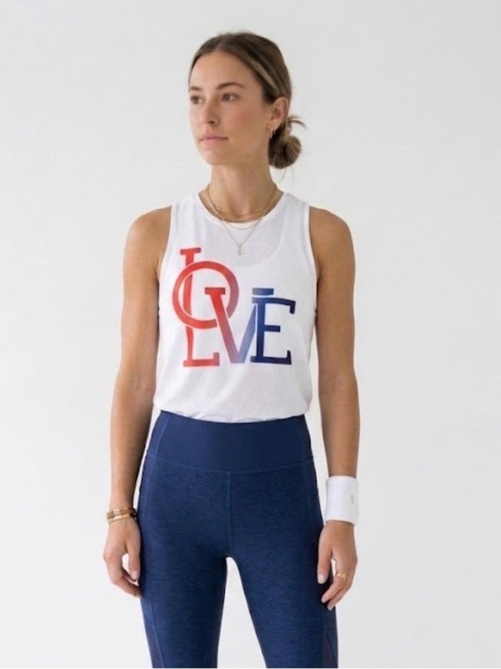 P.J. Salvage Love Graphic Sleeveless Muscle Tank Top